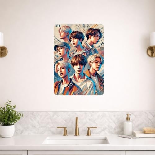 Image of Zesta Bathroom Decor Items Washroom Decor Tin Sign | Aesthetic Posters Wall Poster for Bedroom | Magnetic Cafe Decoration Items /Restaurant Decorations Items | Quirky Home Decor Bar Accent (BTS (2))