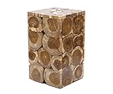 teakholz beistelltisch garten Stilvoll hochwertig verarbeiteter Beistelltisch / Hocker aus massivem Teakholz