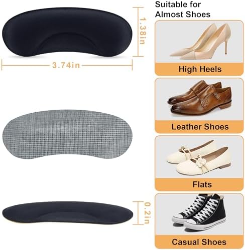 6 Pairs Heel Cushion Pads for Too Big Shoes - view 2