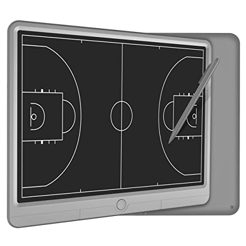 Wicue LCD Electronic Basketball/Soccer/Football Coaching Board, Digital Strategy Tactical Marker Board with Stylus Pen for Sports Training, Playmaker LCD Board for Coach Gifts（Basketball）