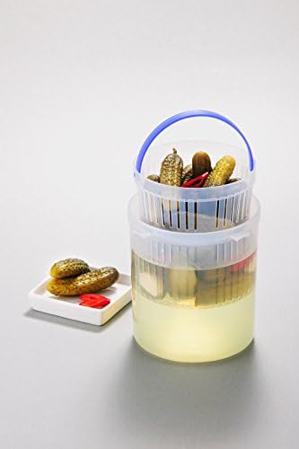 Lock & Lock Round Pickle Container, Clear, 11.9 x 11.9 x 13.2 cm