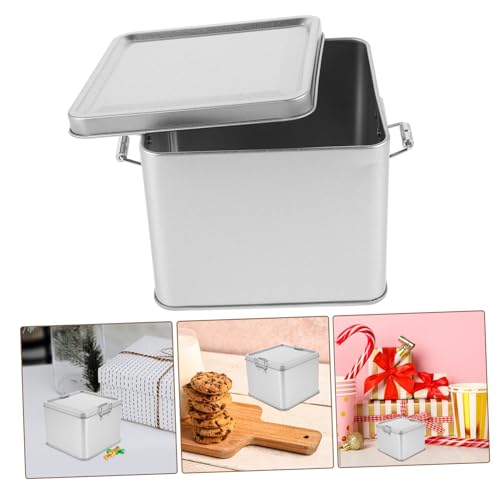 Caja de dulces y botes de galletas de hojalata PRETYZOOM pack de 5 cajas de repostería 7