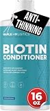 Biotin Conditioner for Thinning Hair - Volumizing Conditioner for Fine Thin & Weak Hair - Sulfate Paraben & Silicone Free with Nourishing Plant Proteins Argan Oil Green Tea & B Vitamins (16 Fl Oz)