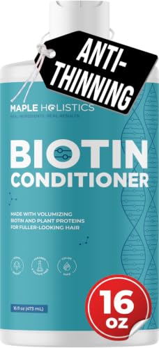 Biotin Conditioner for Thinning Hair - Volumizing Conditioner for Fine Thin & Weak Hair - Sulfate Paraben & Silicone Free with Nourishing Plant Proteins Argan Oil Green Tea & B Vitamins (16 Fl Oz)