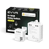 EVVR Smart in-⁠Wall Relay Switch, No-Neutral Compatible with HomeKit 2.4Ghz WiFi Light Switch