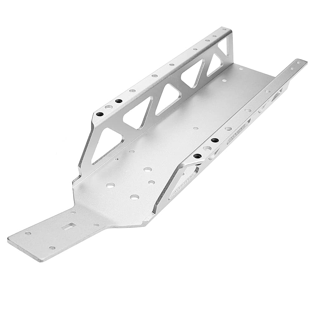 FLMLF Engines Metal Main Frame Chassis for 1/5 HPI ROFUN BAHA KM ROVAN Baja 5B 5T 5SC SS Rc Car Parts (Silver)