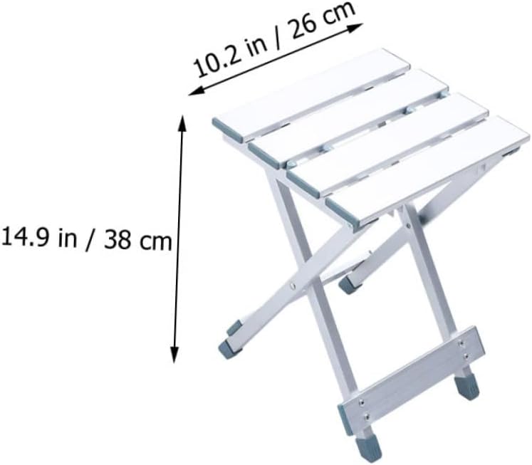 OUNONA Aluminum Alloy Stool Camping Stool Portable Folding Chair for Outdoor Beach Fishing Patio