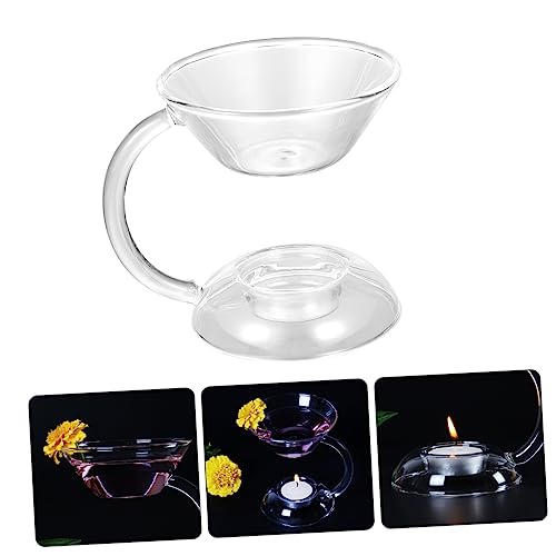 Porta vela difusor aromático de vidrio para aromaterapia miniatura 4