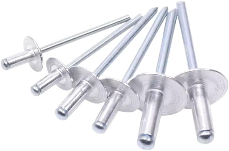 Versatile Rivet Accessories Blind Rivets Waterproof Aluminum Rivets Closed End Rivets Various Sizes And Kits Ideal For DIY Automotive And Furniture Repairs And Wood And Leather Crafts Fasteners(50Pcs,
