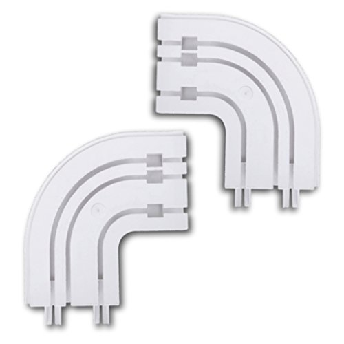Bestlivings Rundbogen für 3-läufige Innenlaufschiene, 2er Set (Links und Rechts) Gardinenschiene Gardinenzubehör