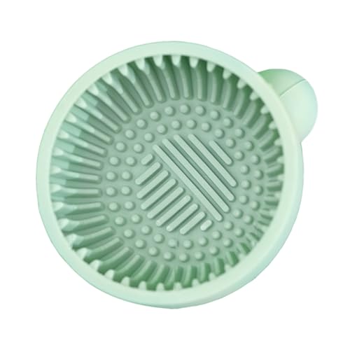 TOVINANNA Cosmetic Brush Cleaning Tray Makeup Brush Cleaner Beauty Tool Cleaning Bowl Silicone Scrubbing Pad Random Color