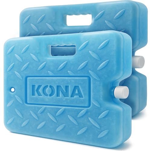 Kona Blue Ice Large Ice Packs for Coolers - Long Lasting Design - Refreezable Reusable Cooler Ice...
