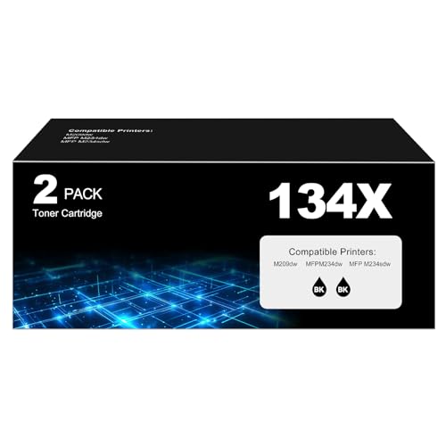 Image of 134X Black Laser Jet Toner Cartridge MFP M234dw Black Toner | Compatible for HP 134X 134A Toner Cartridge for HP134X HP134A W1340X for Laser Jet M209dw MFP M234sdw Toner Ink (with Chip)