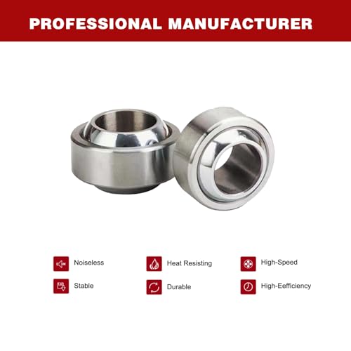 Ruifuu 2818SILJ02 2Pcs Ge5C Radial Spherical Plain Bearings, 5Mmx14Mmx6Mm Self-Lubricating Sealed Spherical Roller Bearings thumb #3