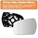 Senzeal Driver Side Heated Mirror Glass Replacement for Audi A3 A4 A5 Quattro S4 S5 2010-2017 Replace 8F0857535F (Left Side)