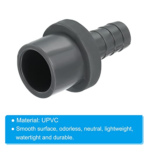 PATIKIL UPVC Reducer Pipe Fitting 20mm OD 11mm Barbed, 5 Pack Straight Coupling Adapter Connector, Grey, 20x11mm - Image 4