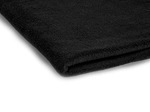 Polar Antipilling Fleece Stoffe 200 g / m² von allerbester Qualität erhältlich in 50 Farben 50 x 155 cm (Nr 12 Schwarz) Cover