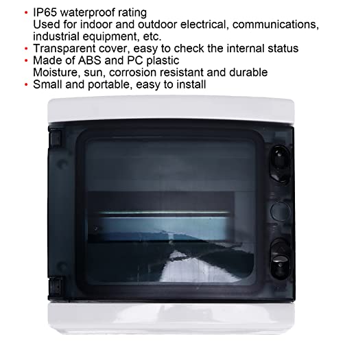 Boîte de protection de distribution 8 voies étanche IP65 avec boîtier de jonction transparent - 3