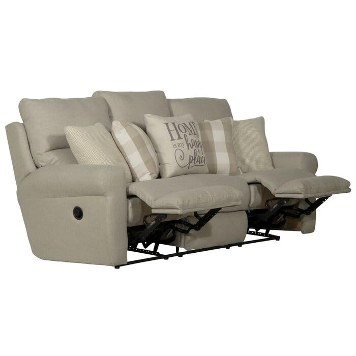 Image of Torque - Avalon 3 Seater Fabric Manual Recliner | Recliner Sofa /Chair for Living Room, Bedroom, Office (Beige) | 1 Year Warranty