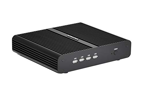 Image of KINGDEL NC860 Fanless Mini PC, Powerful Mini Computer, Core i7 8th Gen. CPU, 16GB DDR4 RAM+512GB NVMe SSD, 4K:4096x2304, HD+DP, Gigabit Ethernet, WiFi+BT, Silent Working