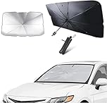 Front Windshield Sun Shade Umbrella for Fiat 500 500L 500X 500S 500e 500 Type 330/332 2012-2023 2024 2025 2026, 2026 Foldable Car, Blocks 98.6% UV Rays, UV Protection & Heat Insulation
