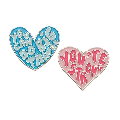 Positive Enamel Pins Set Inspirational Saying Brooch Motivational Phrase Lapel Badges Cute Brooch Pin for Women Girls Clothing Bags Hats Decorations