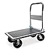 Produktbild Wiltec Plattformwagen bis 300 kg 895x610x985 mm, Transportkarre klappbar mit Bügelgriff und Anti Rutsch Belag und Kantenschutz, Transporthilfe