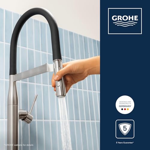 Grohe Miscelatore Monocomando per Lavello Essence New, Acciaio 30294DC0 - 3