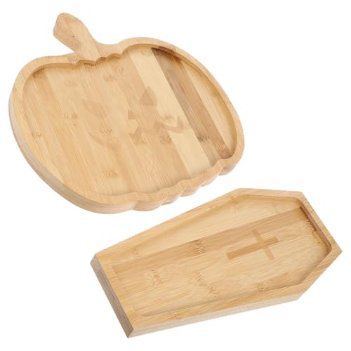 Assiettes en bois de citrouille réutilisables : vaisselle de service écoconçue