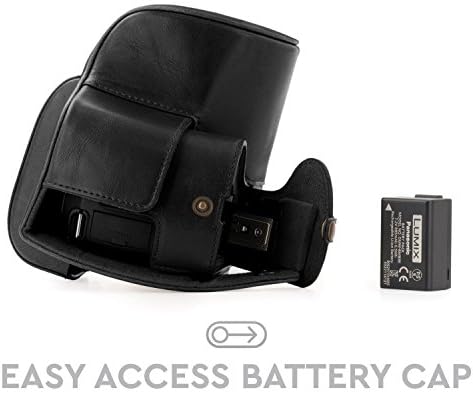 MegaGear Ever Ready Leather Camera Case compatible with Panasonic Lumix DC-FZ82