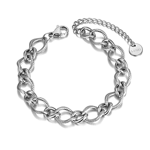 Gros bracelet homme chaîne épaisse maillons larges rock urbain