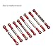 Culnflun 8Pcs Adjustable Steering Linkage Parts, Aluminum Alloy Servo Link Pull Rod for WPL C14 C24 B14 MN D90 D91 RC Crawler Car Upgrade Parts