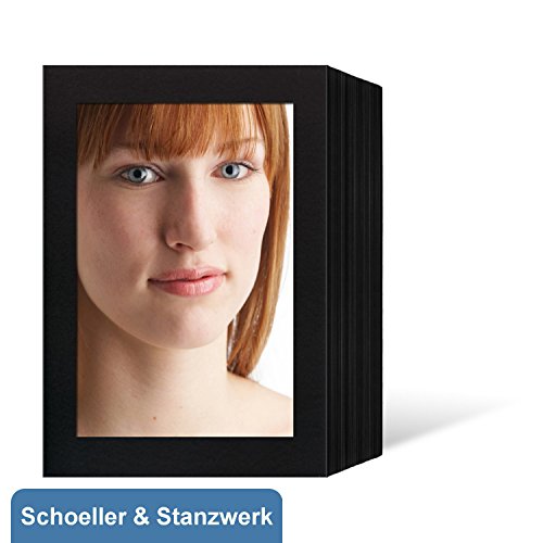 100 Stück Endlosleporellos für 15x20 cm Fotos Hochformat - schwarz ohne Umrandung - Schoeller & Stanzwerk