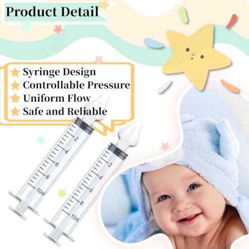 Image of Nasal Irrigator for Baby,Syringe Nasal Irrigator,10ml Nasal Irrigator Portable Infant Nose Cleaner Nose Aspirator for Baby Fast All Natural Relief-Nasal Irrigation /Nasal Spray（White）