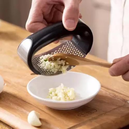 Image of Premium Corn Peeler & Garlic Press Combo Set | Stainless Steel Corn Stripper & Heavy Duty Garlic Crusher | Kitchen Tool Set.