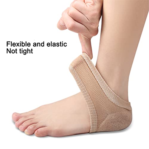 Moisturizing Heel Socks, 2 Pairs Soft Gel Lined Heel Socks For Dry Rough Cracked Feet, Gel Heel Repair Socks Overnight Moisturizing Spa Socks For Softening And Repairing Chapped Feet Skin Care (White) #TOP3