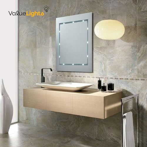 MiniSun | Modern Slim LED Battery Operated Illuminating Rectangular Design Bathroom Mirror | Wall-Mounted Vanity Mirrors, Home Décor & Improvement Essential - Image 5