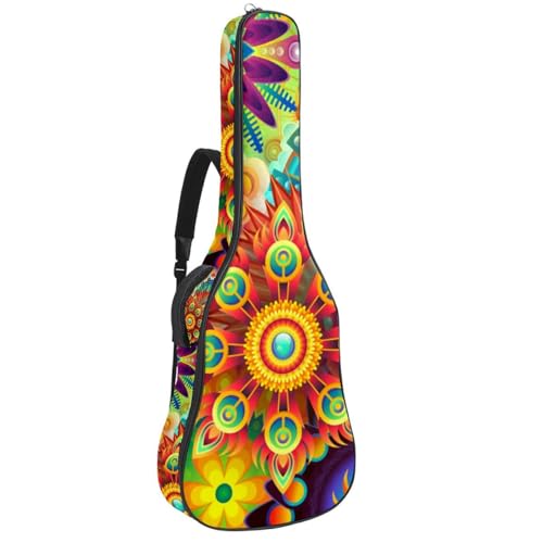 Sac de transport pour guitare acoustique 101-106 cm à imprimé floral