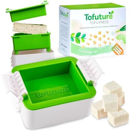 Tofuture Tofu Press – Das Original, BPA-frei, spülmaschinenfest – Für festeren, schmackhafteren Tofu – Einfach & effizient – Ideal zur Essensvorbereitung – Entwickelt in UK – Für 8-14 oz Tofu
