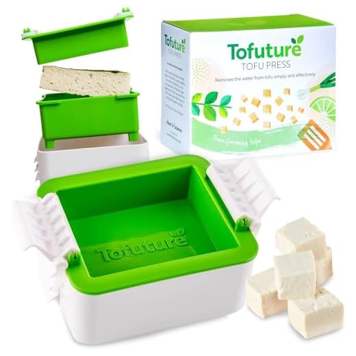 Tofuture Tofu Press – Das Original, BPA-frei, spülmaschinenfest – Für festeren, schmackhafteren Tofu – Einfach & effizient – Ideal zur Essensvorbereitung – Entwickelt in UK – Für 8-14 oz Tofu