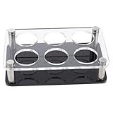 FELTECHELECTR Soporte Acrílico para 6 Vasos 2X3 Agujeros de 38 CM Organizador Compacto para Bar y Fiestas Portavasos Resistente y Fácil de Limpiar