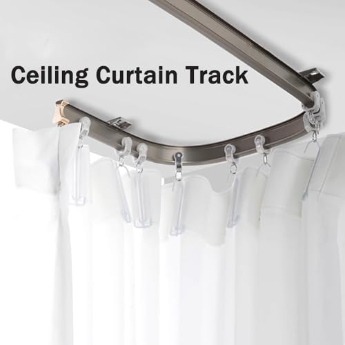 Tringle à rideaux flexible pour angle difficile et fixation murale de douche 1,9 m - 8