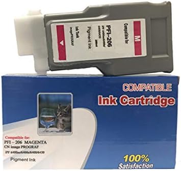 Vivid Colors Any 6 of 12 New Compatible PFI-206 Inkjet Cartridges for Canon IPF6400se Printer