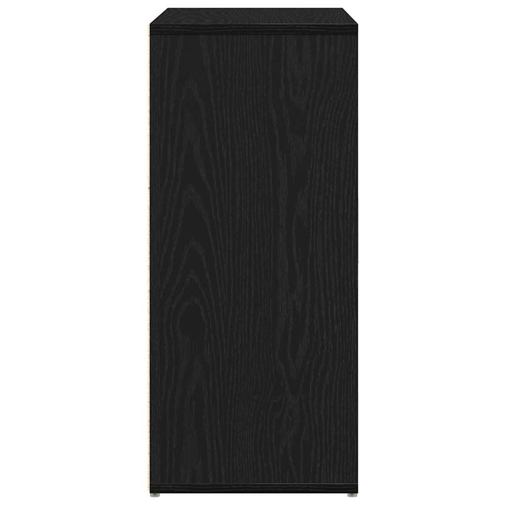 vidaXL Credenza Rovere Nero 60x31x70 cm in Legno Multistrato, credenza con Ante, Mobile da Soggiorno, portaoggetti, credenza da Cucina, credenza Alta