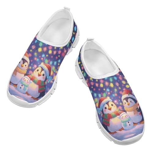 Christmas Theme Pattern Soft Stretch Slip-Resistant Shoes Low-Cut Breathable Quick-Dry Sneakers for Boys and Girls Lightweight4