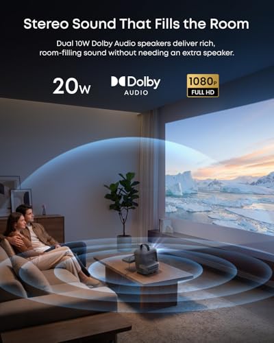 Image of Anker Nebula P1i Portable Projector with WiFi and Bluetooth by soundcore, Flippable Design,1080P FHD, 4K Support, 380 ANSI Lumens, Auto Focus /Keystone, All-Glass Lens, Built-in Speaker