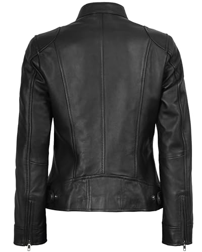 Blingsoul Real Leather Jacket Women - Cafe Racer Style Womens Leather Jackets4