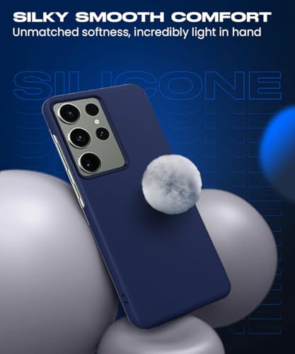 Image of WOW IMAGINE Slim Frameless Back Cover for Samsung Galaxy S23 Ultra 5G | Ultra Thin Lightweight Design & Camera Protection | Soft Matte Silicone Flexible Mobile Case (Blue)