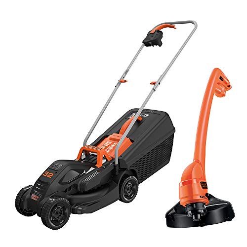 Black+Decker Cortacésped eléctrico giratorio de 32 cm con cortacé...