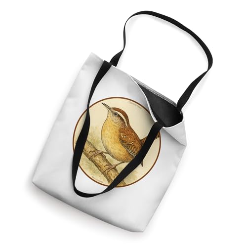 Bolso tipo tote con diseño retro de la ave Carolina Wren miniatura 2